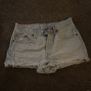 Levi's Light Blue Jean Shorts